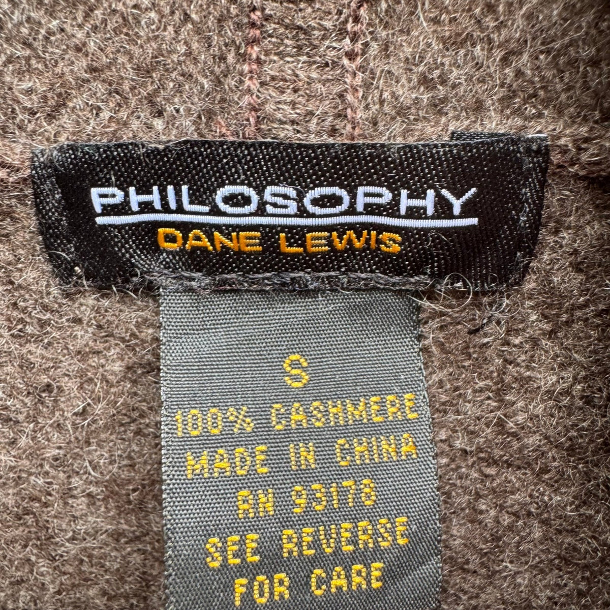 Philosophy Dane Lewis 100% Cashmere Quiet Luxury Preppy Open Front Cardigan S