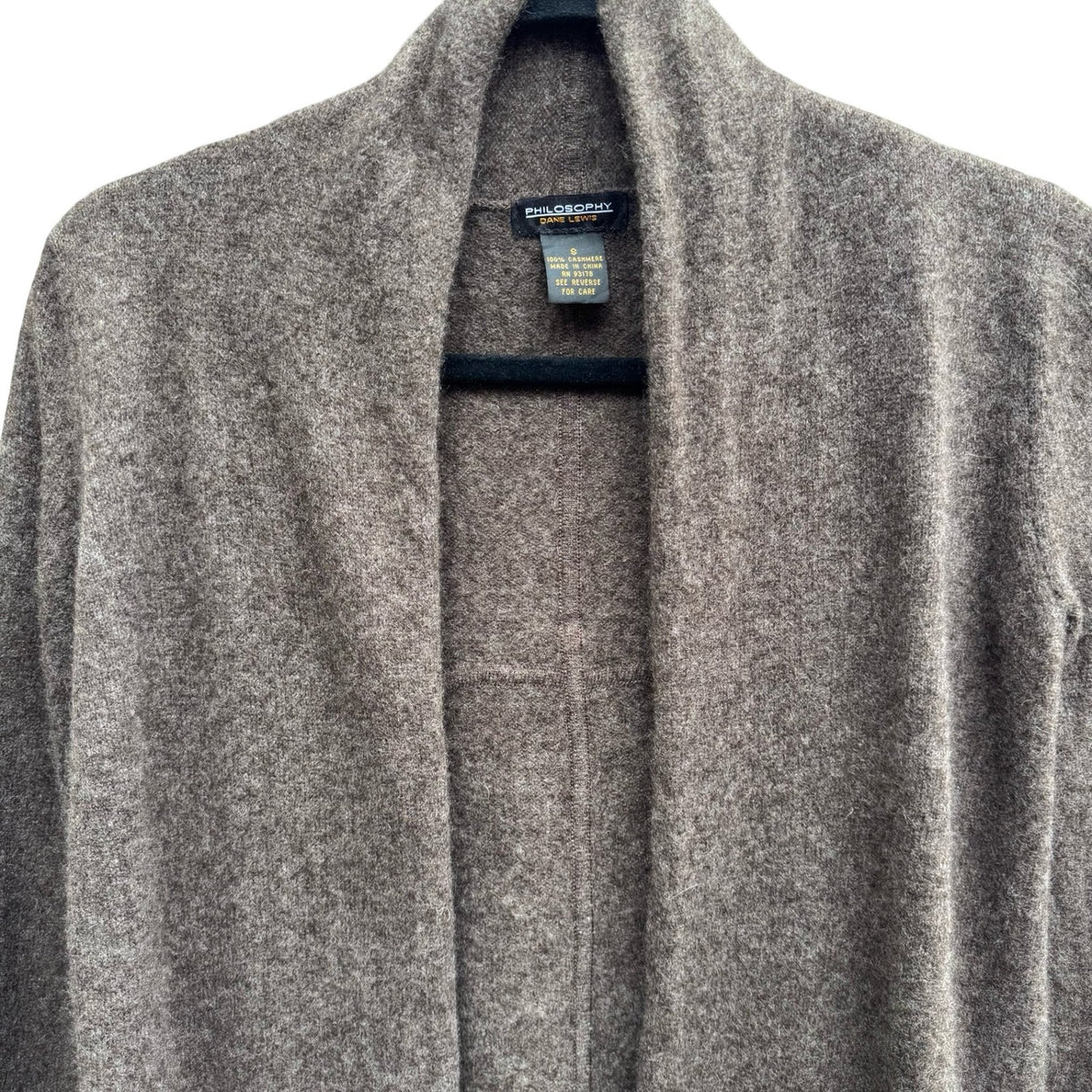 Philosophy Dane Lewis 100% Cashmere Quiet Luxury Preppy Open Front Cardigan S