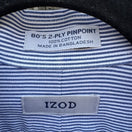 Switch IZOD Vintage Mens Blue Striped 80s 2-Ply Pinpoint Oxford Shirt 16.5 32/33 L 2 image