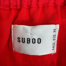 Switch Suboo Romantic Boho Feminine Off Shoulder Ruffle Sleeve Peplum Tiered Top Red XS 2 image