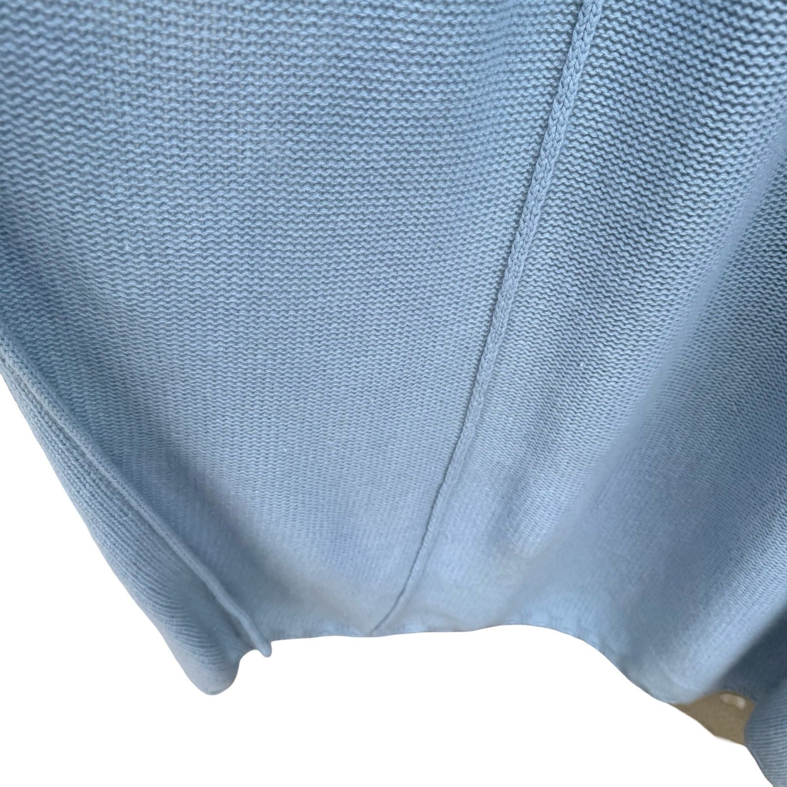 Neiman Marcus Cashmere Duster Cardigan Pastel Blue Longline Open Front Sweater L