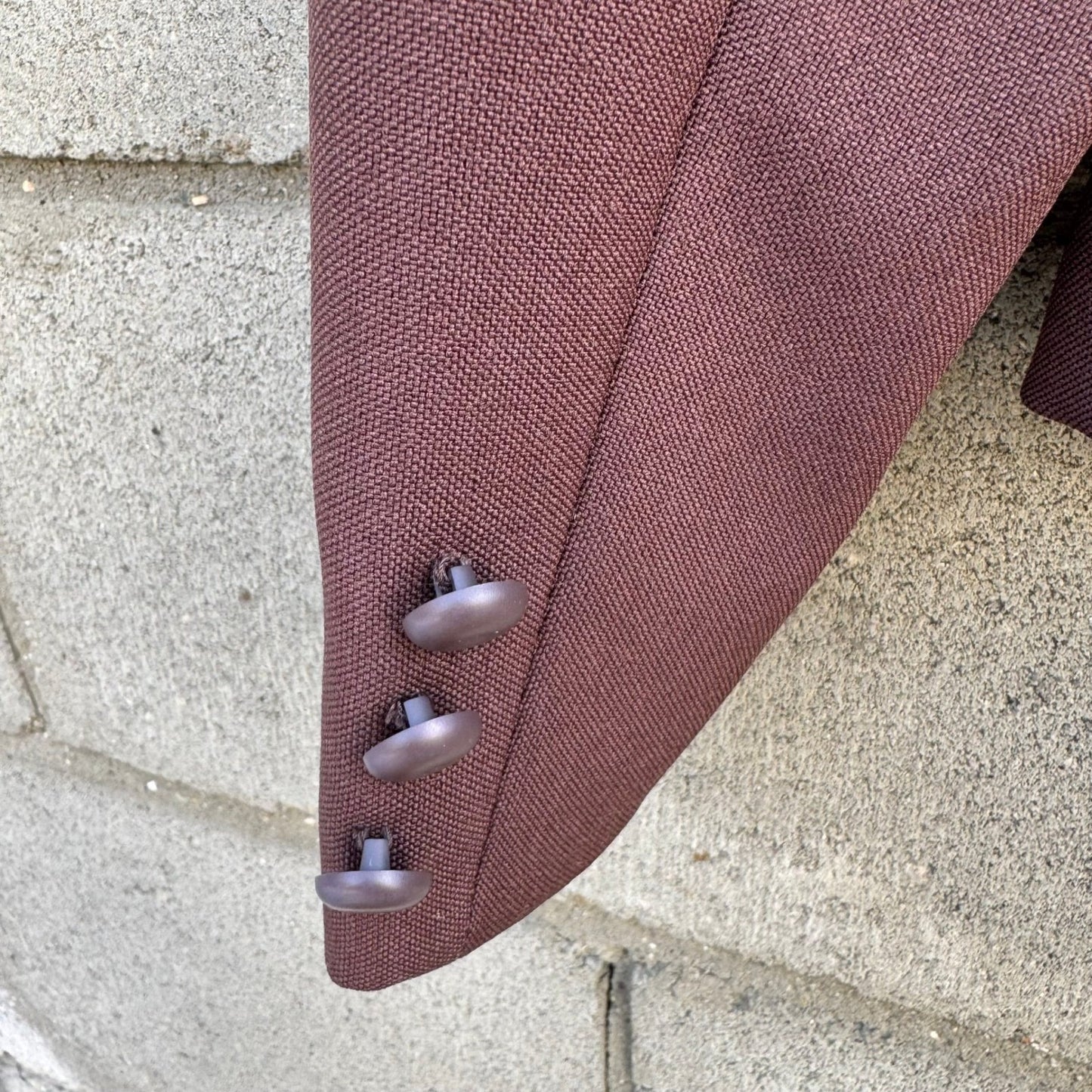 Vintage Brown Lined Skirt Suit Set Split Collar Jacket Pencil Skirt Professional