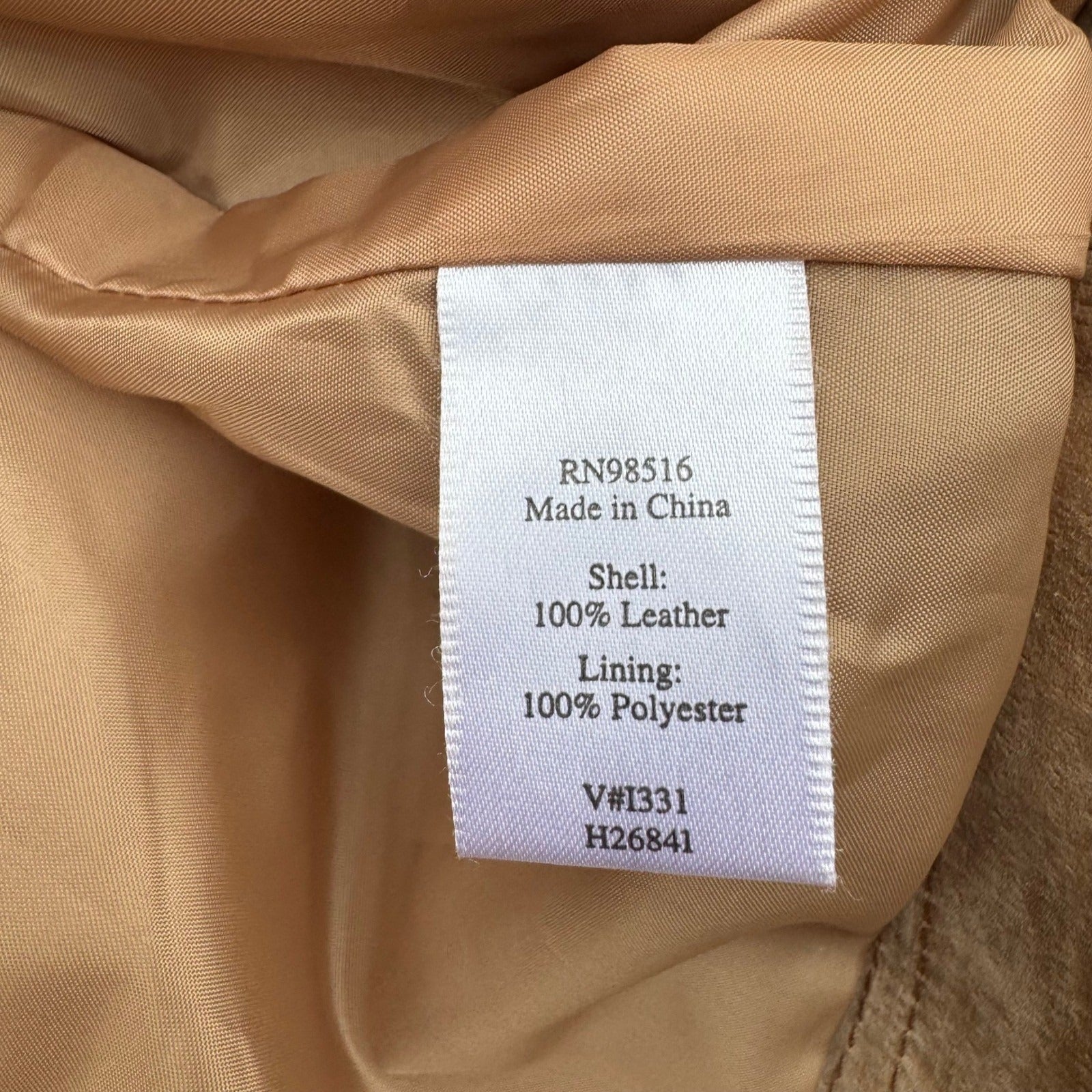 Coldwater Creek Womens Tan Suede Leather Snap Front Western Jacket Size M H26841