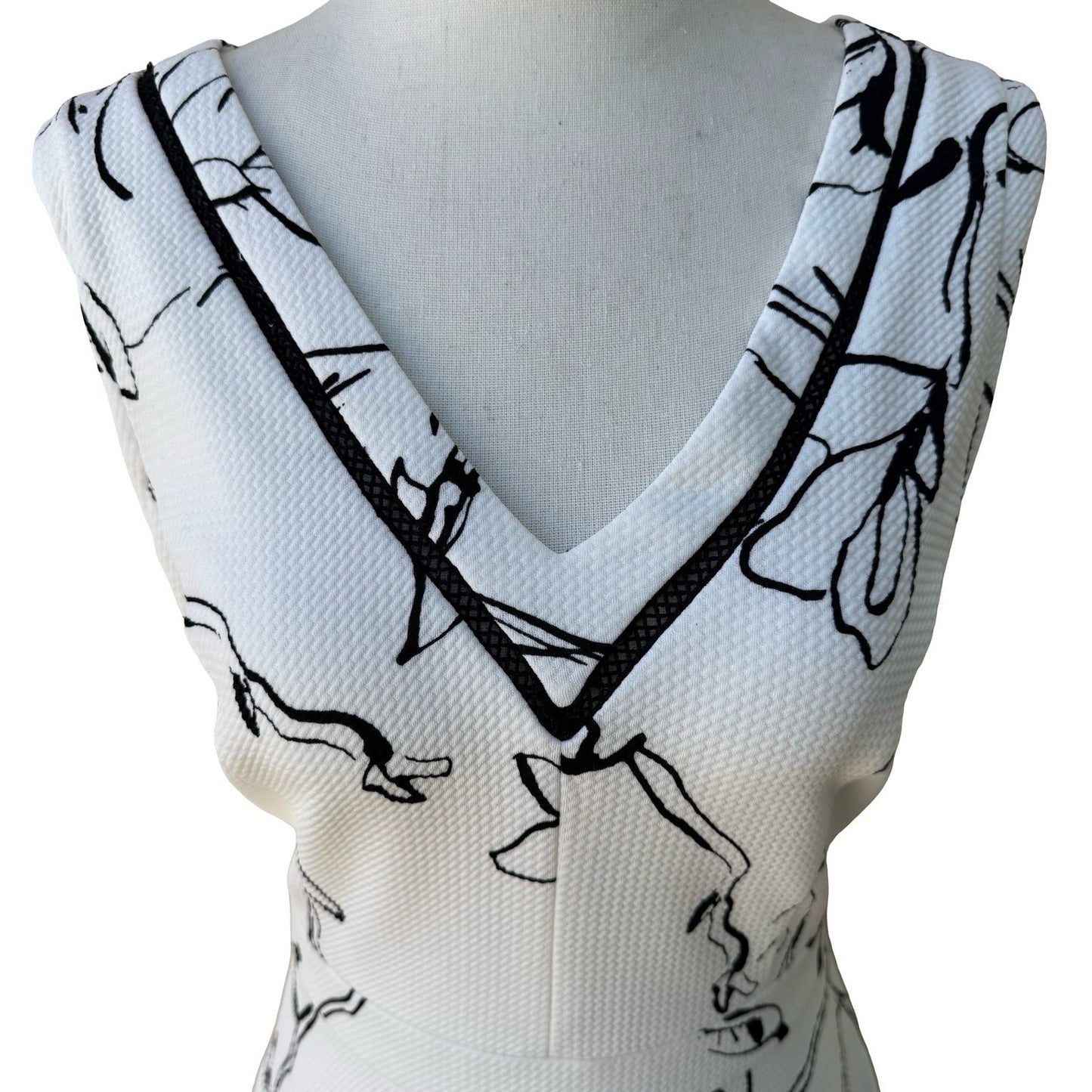 Karl Lagerfeld Paris Minimalist Garden Party Floral Fit Flare A Line Dress 10