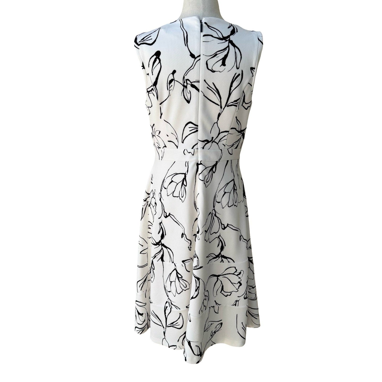 Karl Lagerfeld Paris Minimalist Garden Party Floral Fit Flare A Line Dress 10