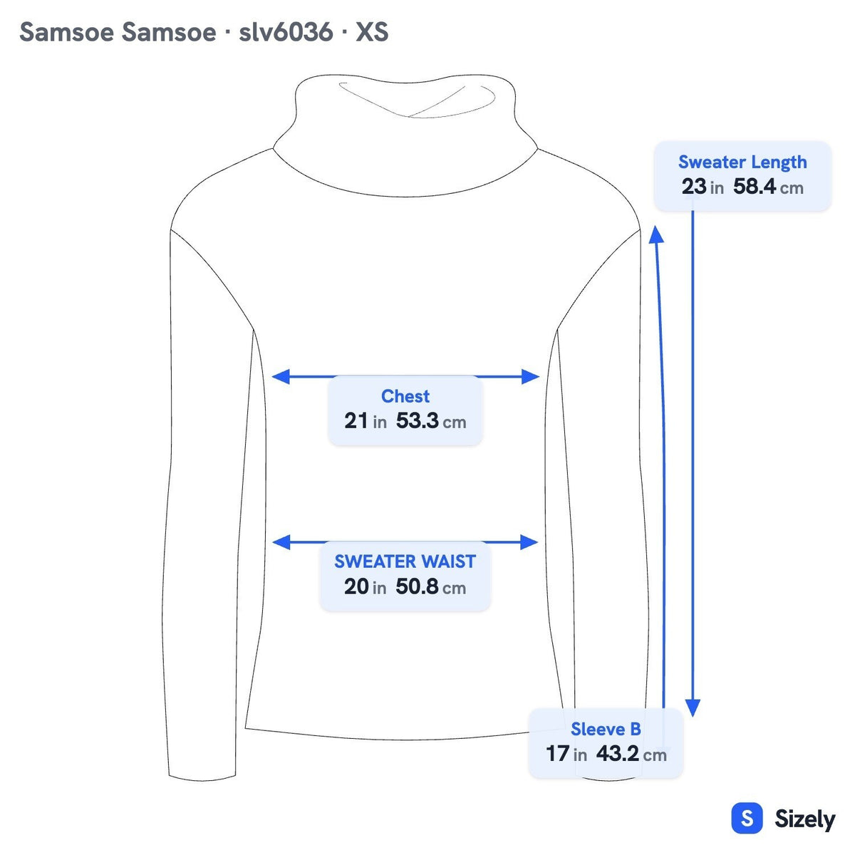 Samsoe Samsoe Keiks Ombre Wool Oversized Scandi Nordic Turtleneck Sweater XS