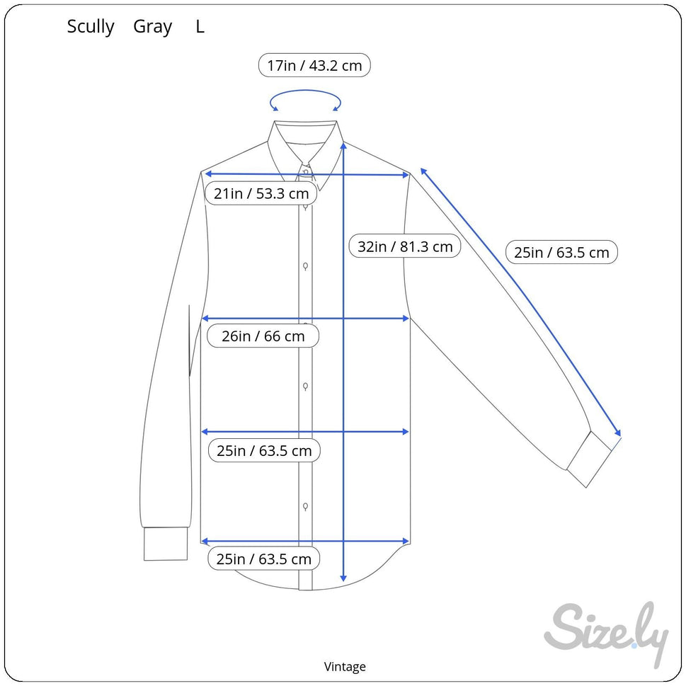 Scully Vintage Mens Band Collar Paisley Western Long Sleeve Blue Gray Shirts XL
