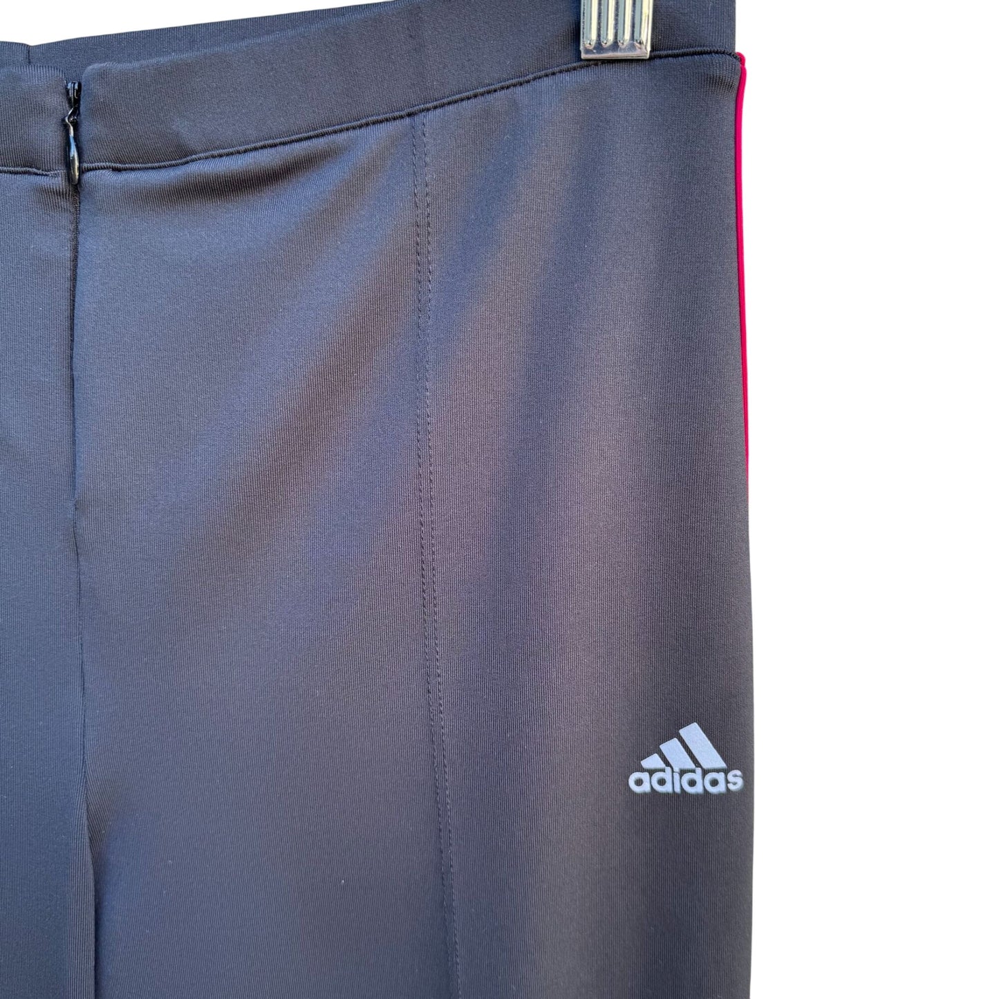 Adidas Climalite Vintage Y2K Black Pink Stripe Zip Track Yoga Pants Womens M