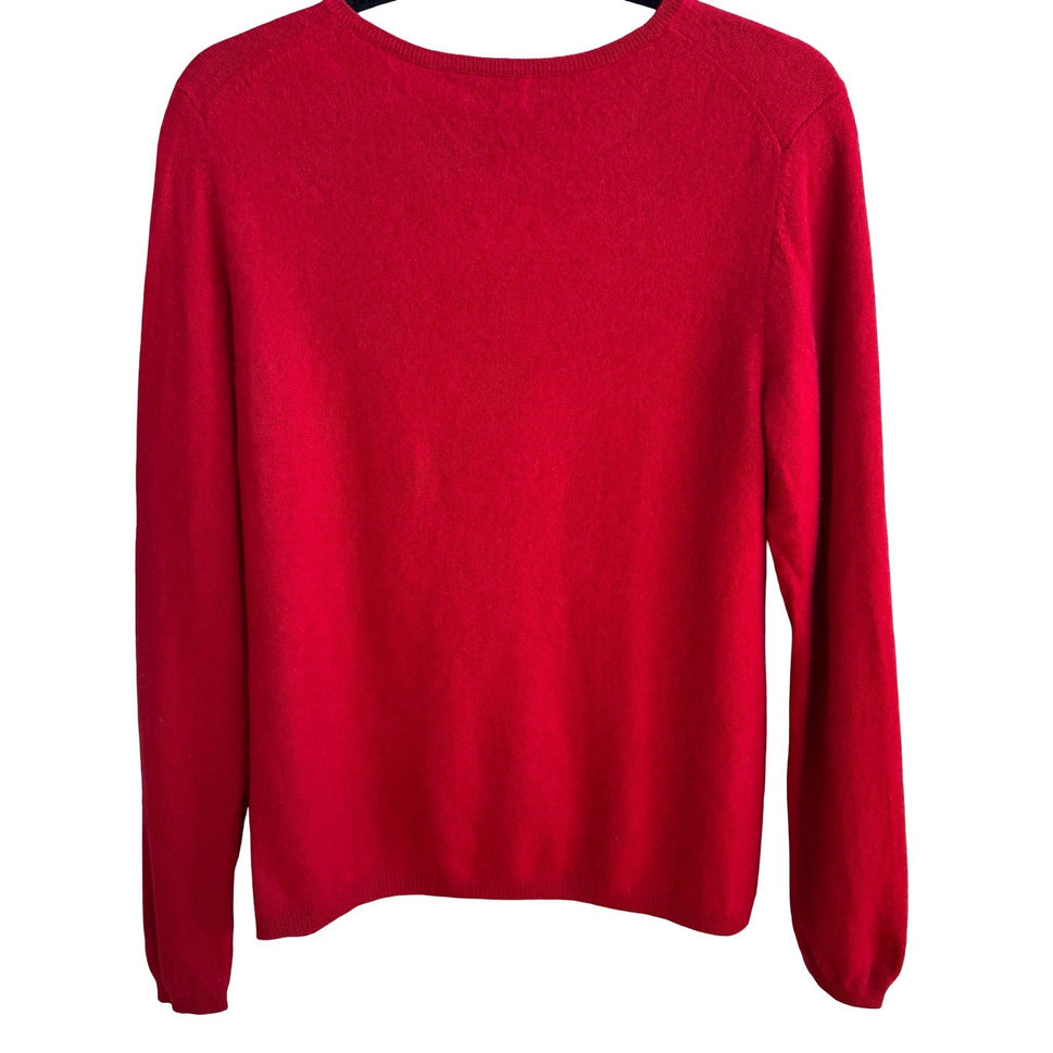 Charter Club 100% Cashmere 2-Ply Knit Quiet Luxury Old Money Preppy Sweater L