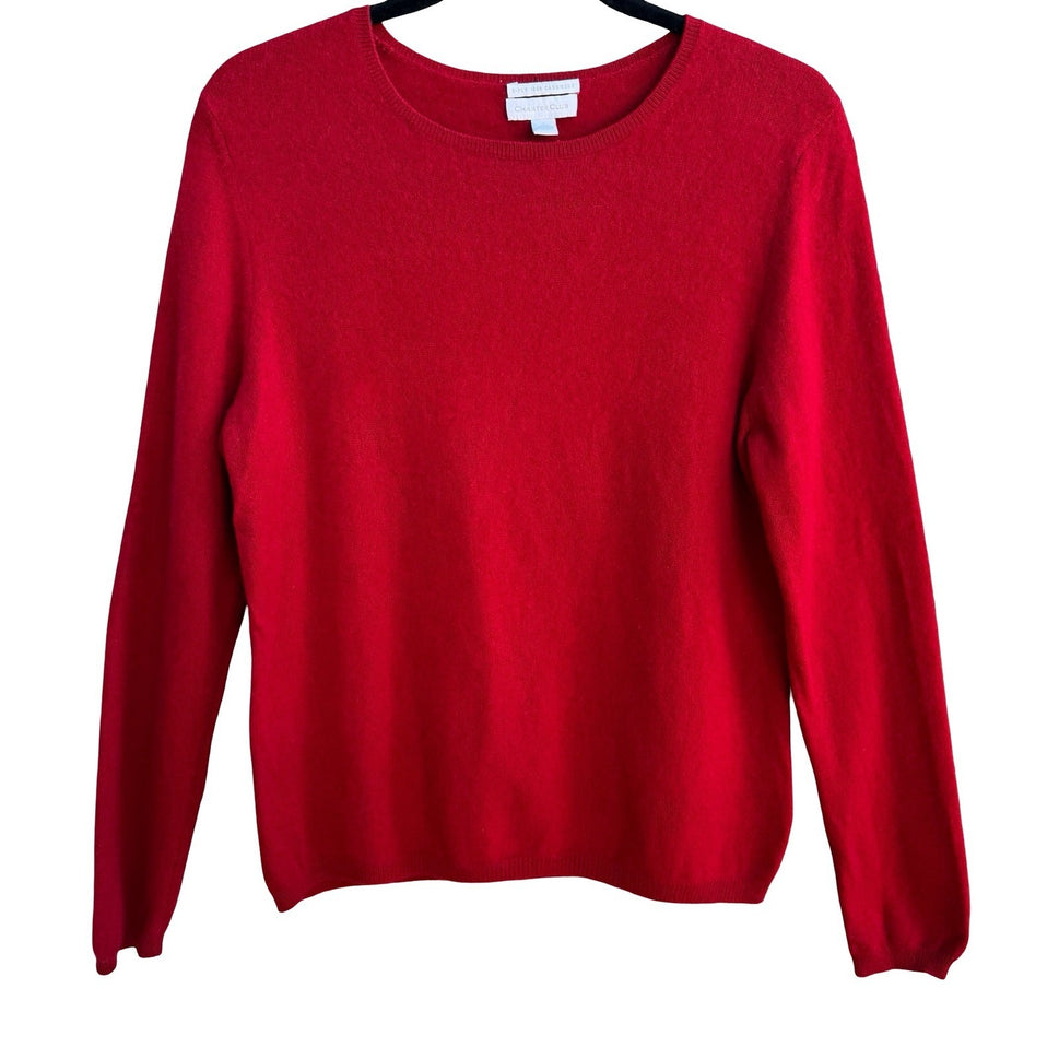 Charter Club 100% Cashmere 2-Ply Knit Quiet Luxury Old Money Preppy Sweater L