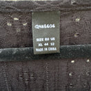 Switch Ranlege Cold Shoulder Black Top Gold Ring Accents Womens XL Lace Crochet Eyelet 2 image