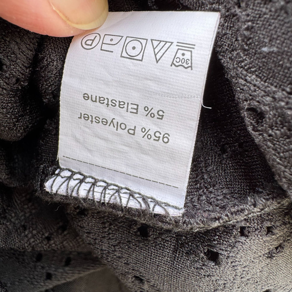 Ranlege Cold Shoulder Black Top Gold Ring Accents Womens XL Lace Crochet Eyelet