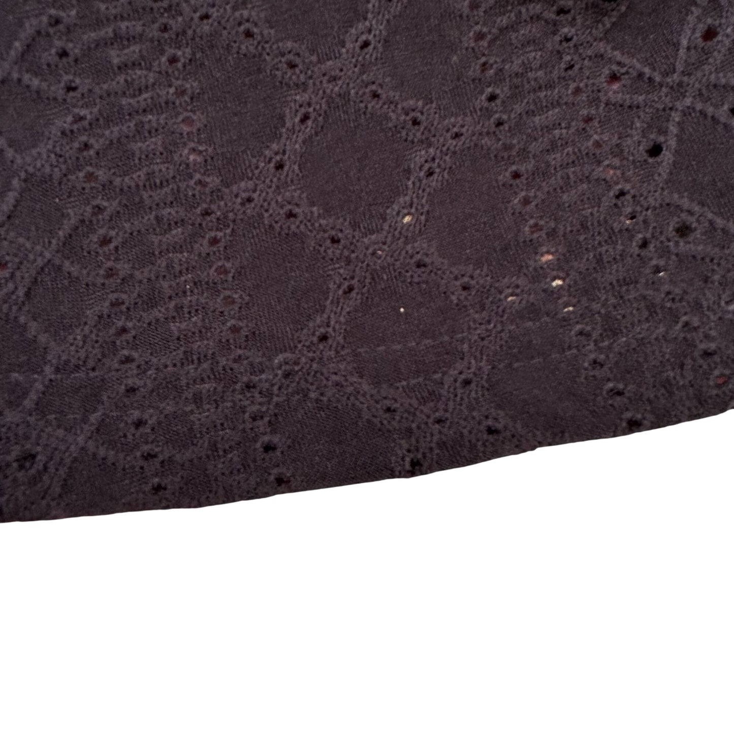 Ranlege Cold Shoulder Black Top Gold Ring Accents Womens XL Lace Crochet Eyelet