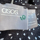 Switch ASOS Black Polka Dot Open Back Wide Leg Flowy Jumpsuit US 6 NEW French Girl Chic 2 image