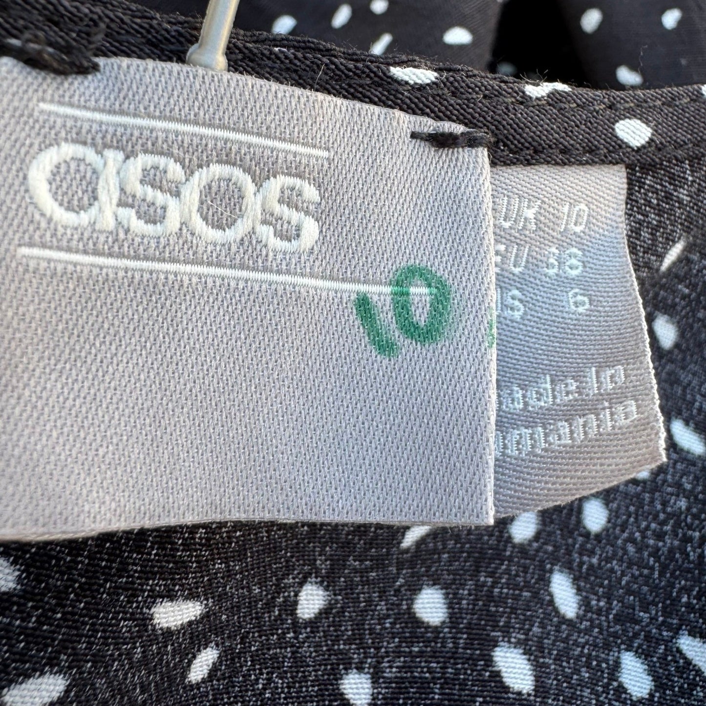 ASOS Black Polka Dot Open Back Wide Leg Flowy Jumpsuit US 6 NEW French Girl Chic