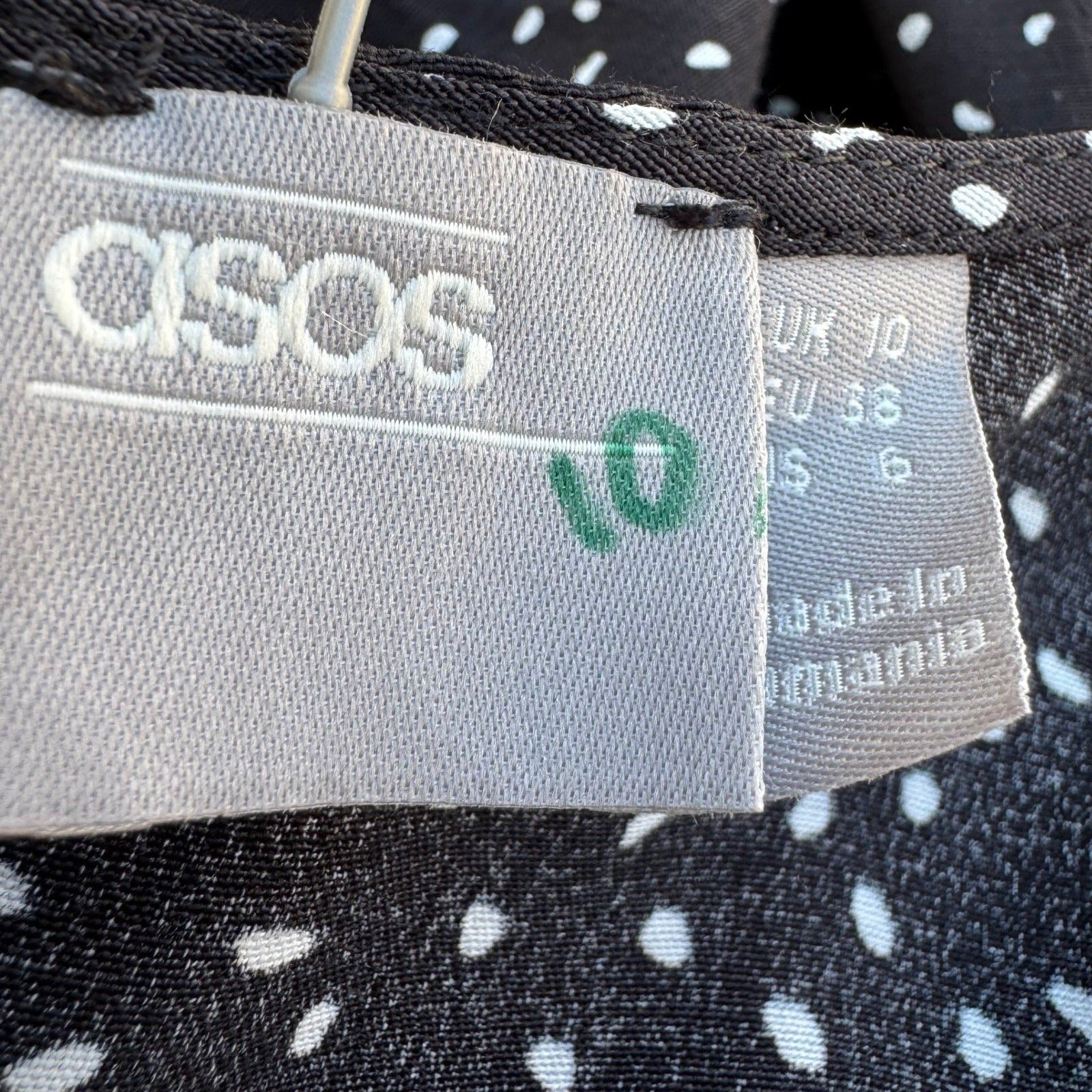 ASOS Black Polka Dot Open Back Wide Leg Flowy Jumpsuit US 6 NEW French Girl Chic