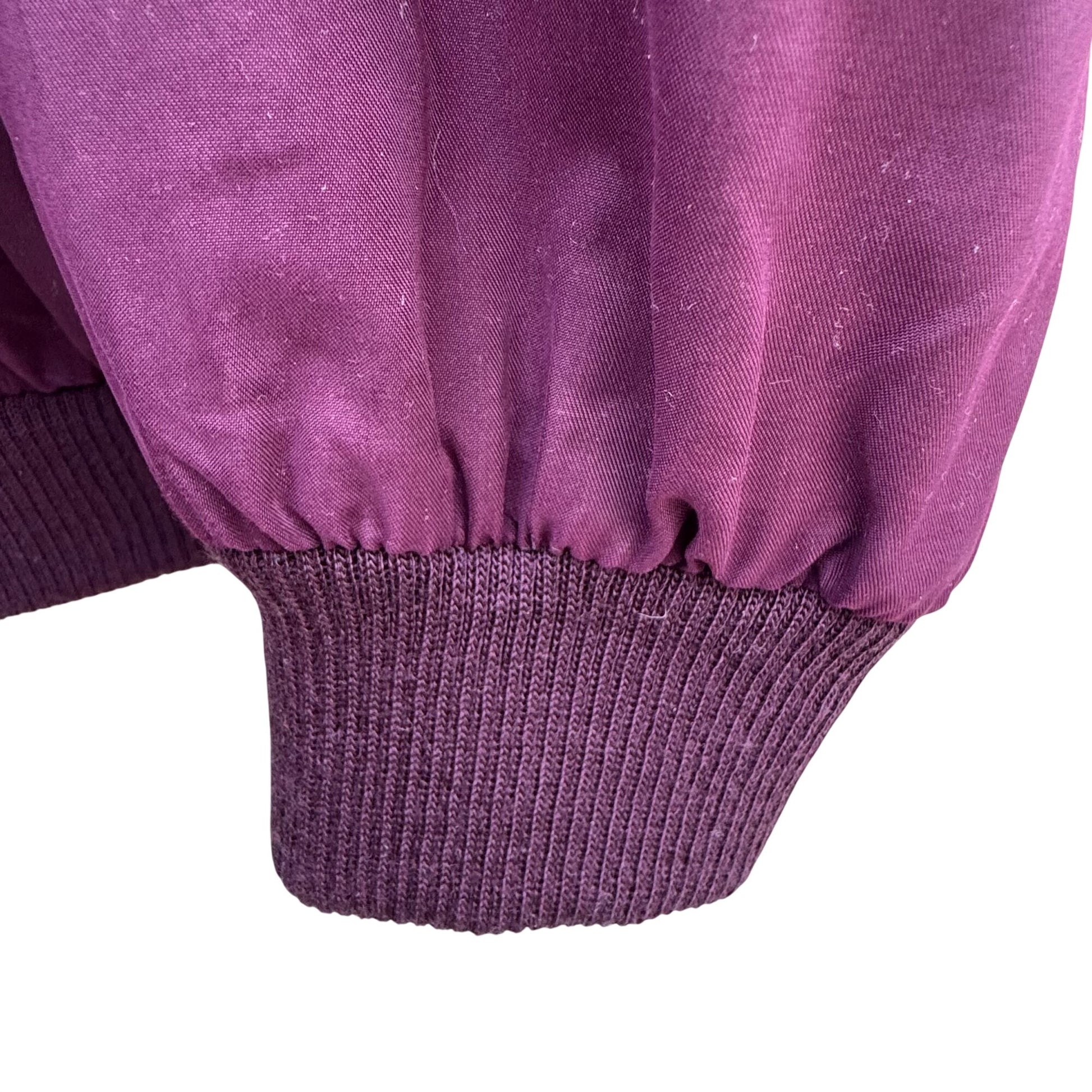 Lions Den Vintage 80s Mens Burgundy Full Zip Bomber Jacket Streetwear Athleisure