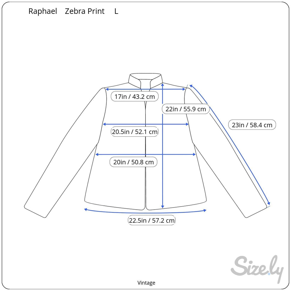 Raphael Sport Womens Zebra Print Full-Zip High Neck Casual Lightweight Jacket L