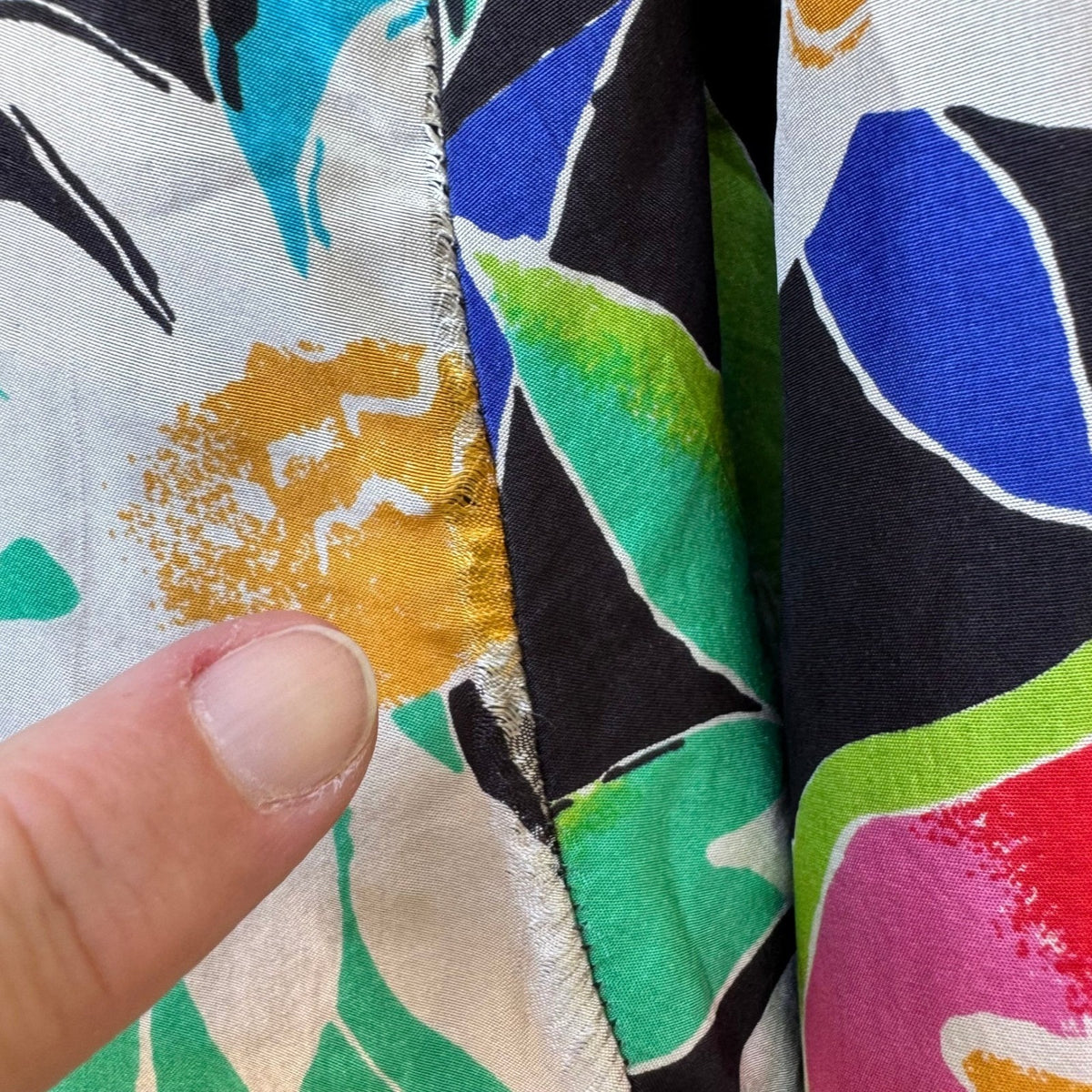 Chaus Vintage 80s 90s 100% Silk Tropical Floral Cropped Maximalist Jacket 14P