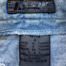 Switch Lizwear Vintage 90s Denim Mini Skirt Light Wash Raw Hem High Waist Petite 4 Blue 2 image