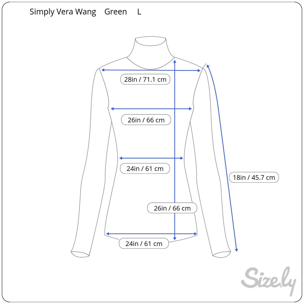 Simply Vera Vera Wang Olive Green Cowl Neck Knit Sweater Long Sleeve Womens XL