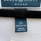 Switch Karen Scott Breathable Sleeveless Cotton Top White 2X NEW Minimalist Layering 2 image