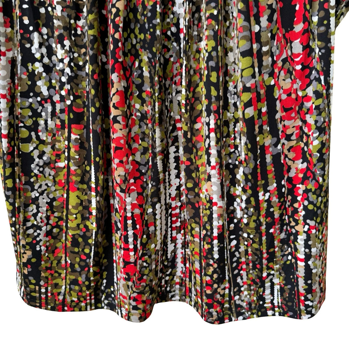 Jones New York Careerewear Layering Abstract Dot Pleated Sleeveless Blouse L