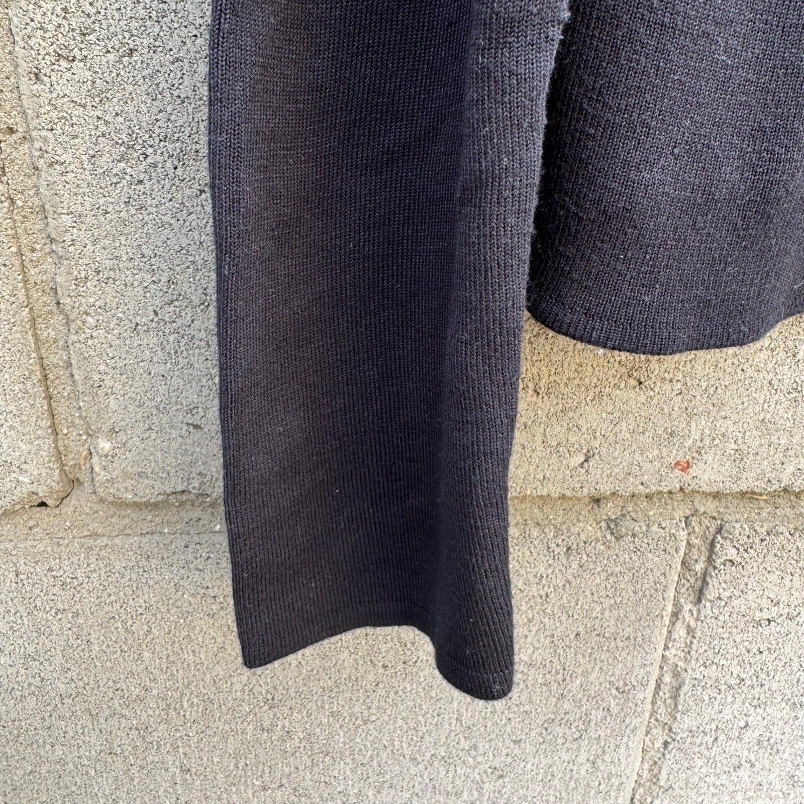 Neiman Marcus Black Silk Blend Knit Turtleneck Sweater Womens XL Long Sleeve