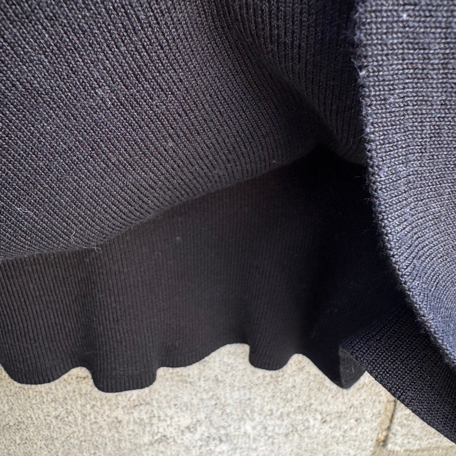 Neiman Marcus Black Silk Blend Knit Turtleneck Sweater Womens XL Long Sleeve