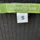 Switch Derek Green Y2K Leather Front Biker Edgy Moto Ribbed Knit Goth Minimalist Top S 2 image