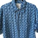 Switch Tasso Elba Island Silk Linen Geometric Resortwear Coastal Beach Shirt Mens L 3 image