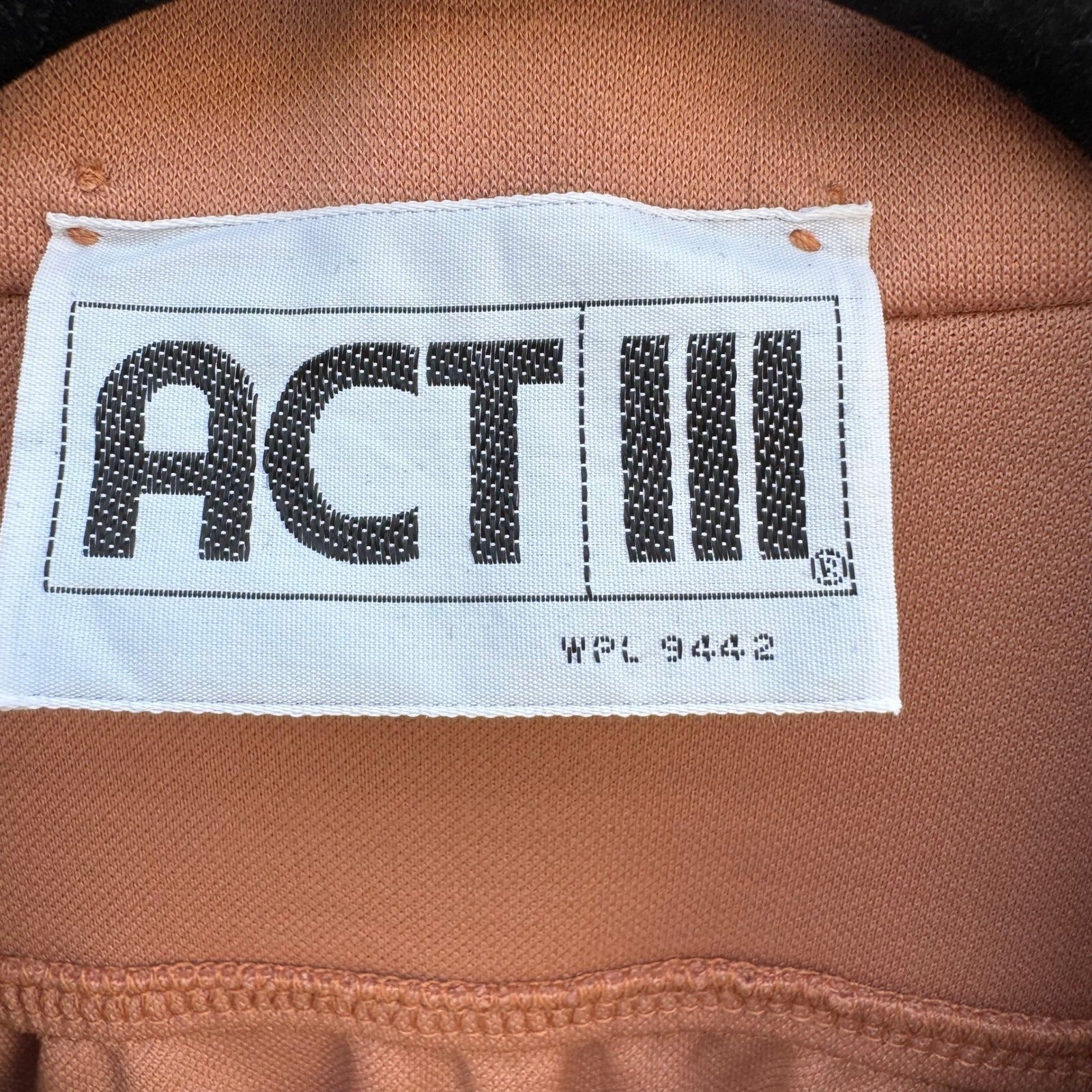 Act III Vintage Womens Terracotta Knit Vest Skirt 2 Piece Set ILGWU USA Made 70s