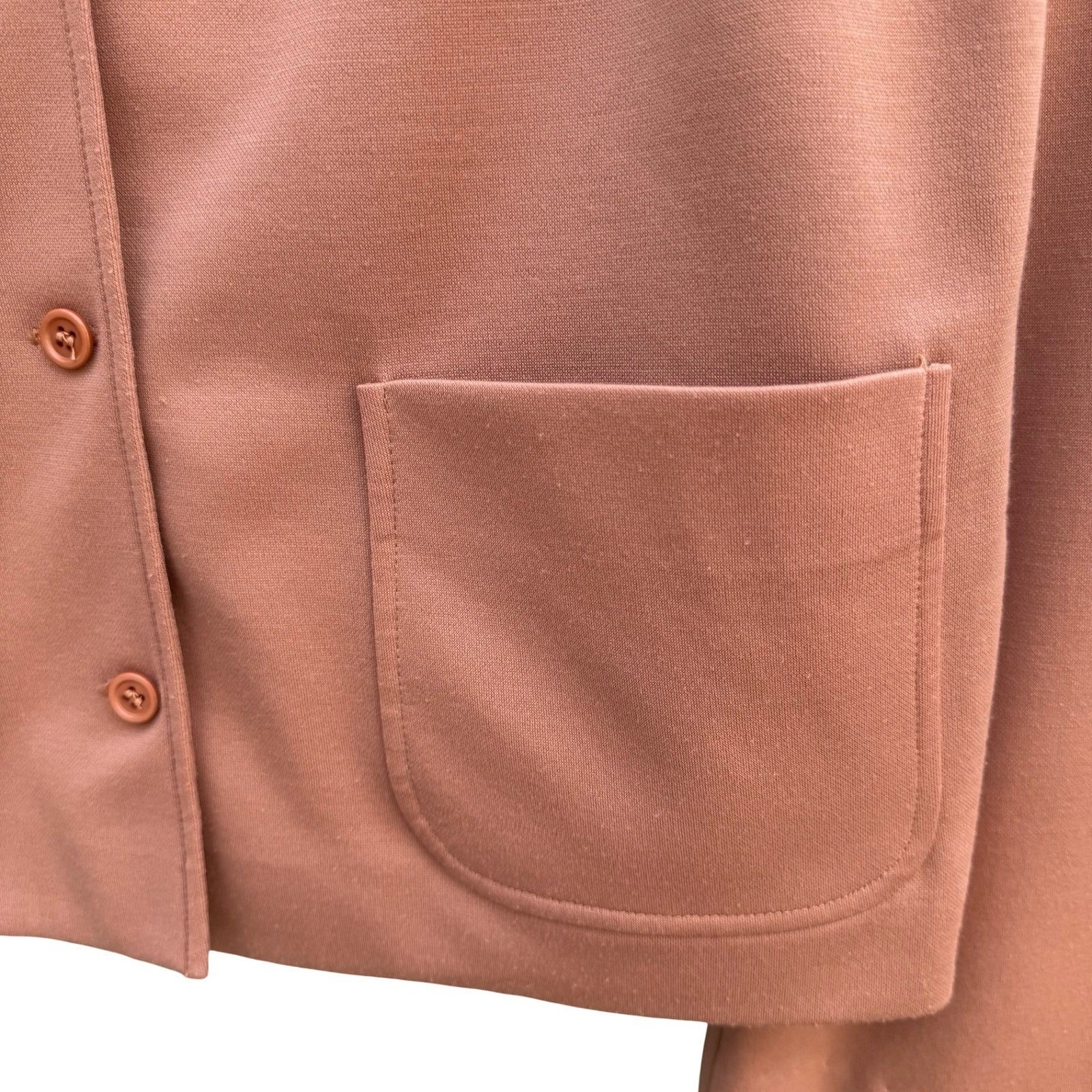 Act III Vintage Womens Terracotta Knit Vest Skirt 2 Piece Set ILGWU USA Made 70s