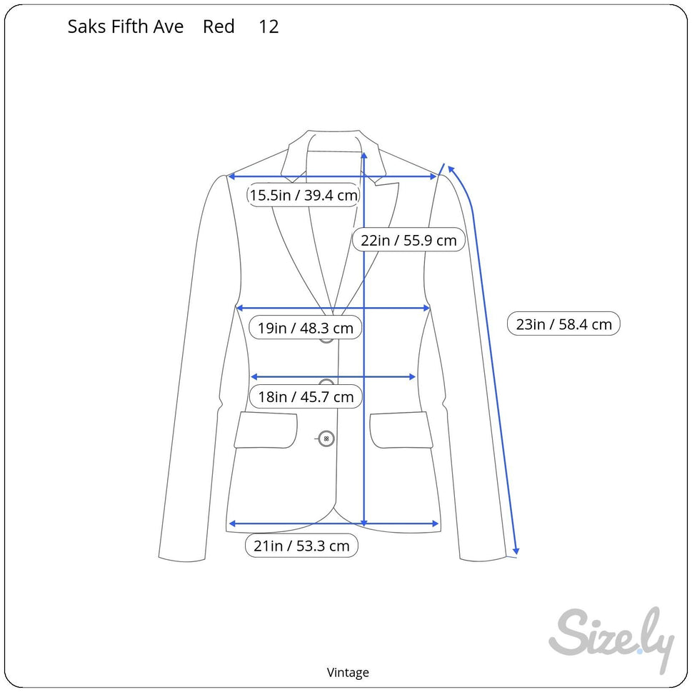 Saks Fifth Avenue Vintage 80s Womens Linen Look Red Pleat Shoulder Blazer Jacket 12