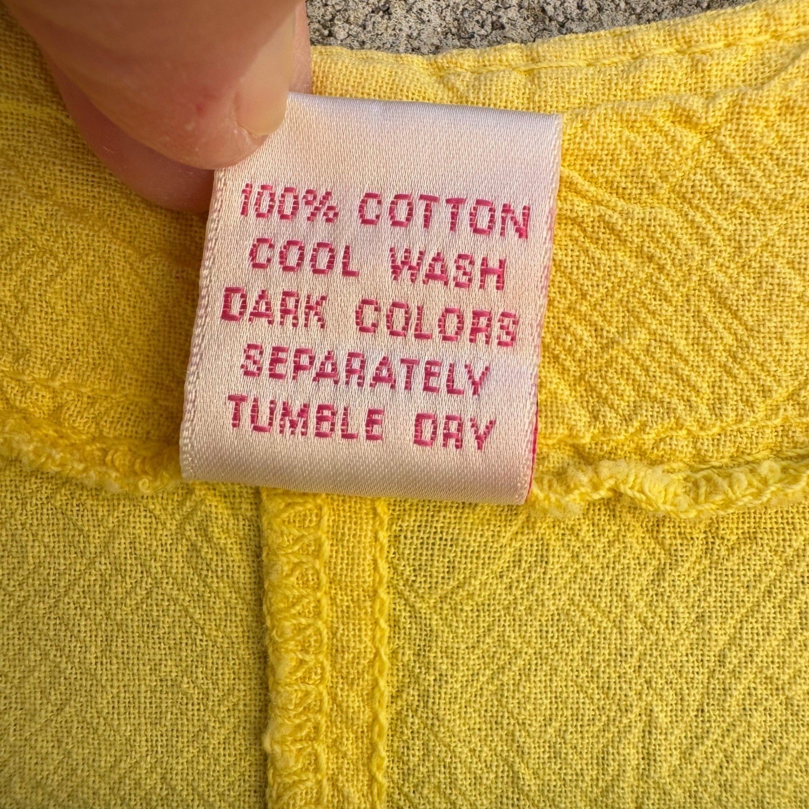 Maria de Guadalajara Vintage 80s 90s Yellow Cotton Gauze Lagenlook Button Top OS
