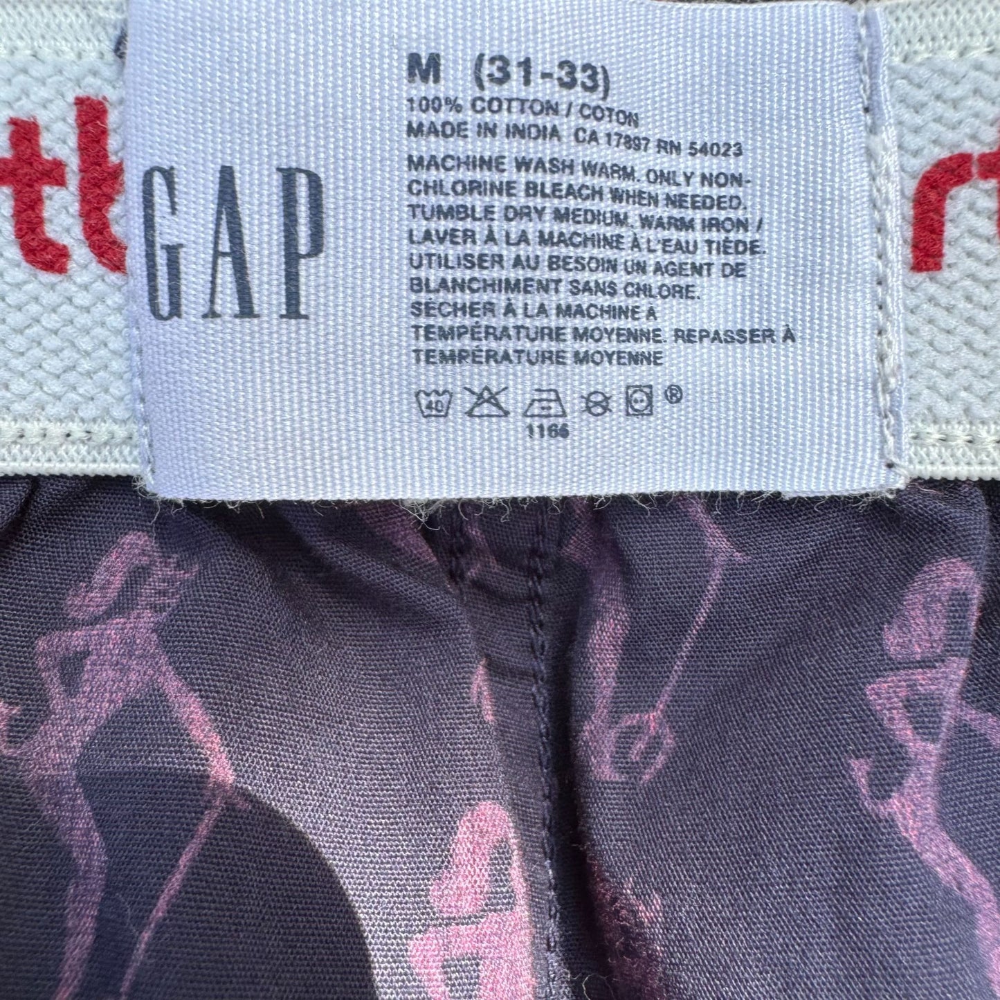 Gap Mens Heartbreaker Cotton Purple & Pink Devil Print Boxer Shorts M 31-33