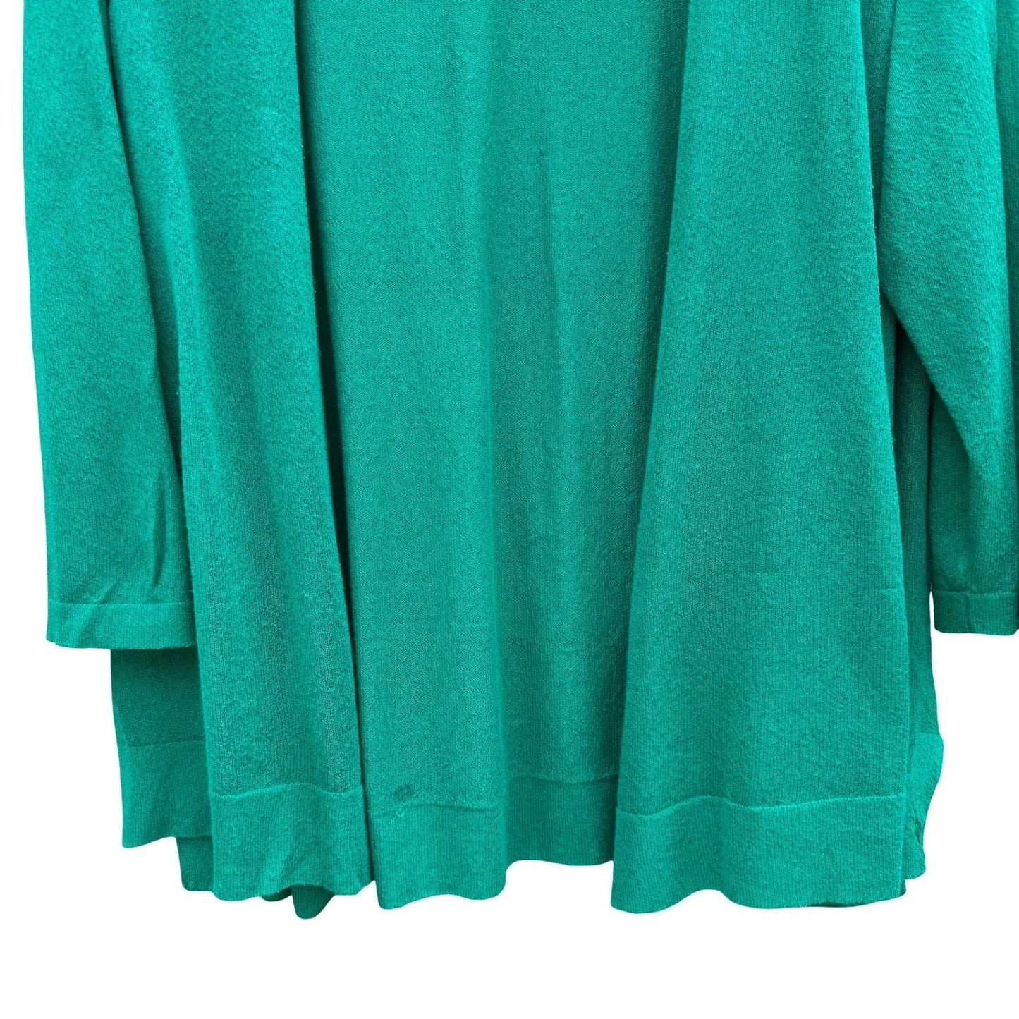 JM Collection Womens XL Emerald Open Front 3/4 Sleeve Knit Soft Cardigan Sweater