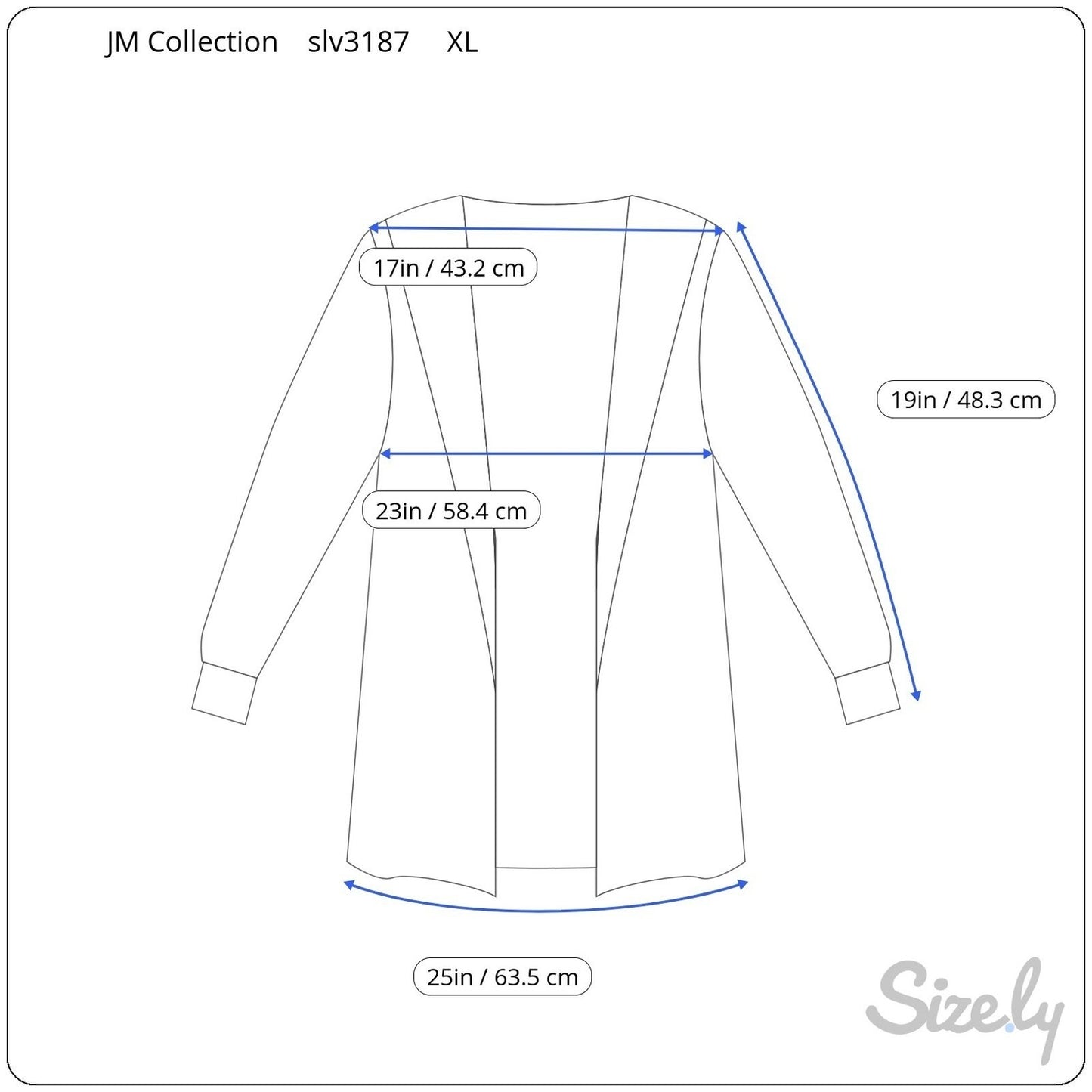 JM Collection Womens XL Emerald Open Front 3/4 Sleeve Knit Soft Cardigan Sweater