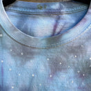 Switch Vintage 90s Custom Tie Dye Psychedelic Hand Painted Starry Spiral T-Shirt Blue L 2 image