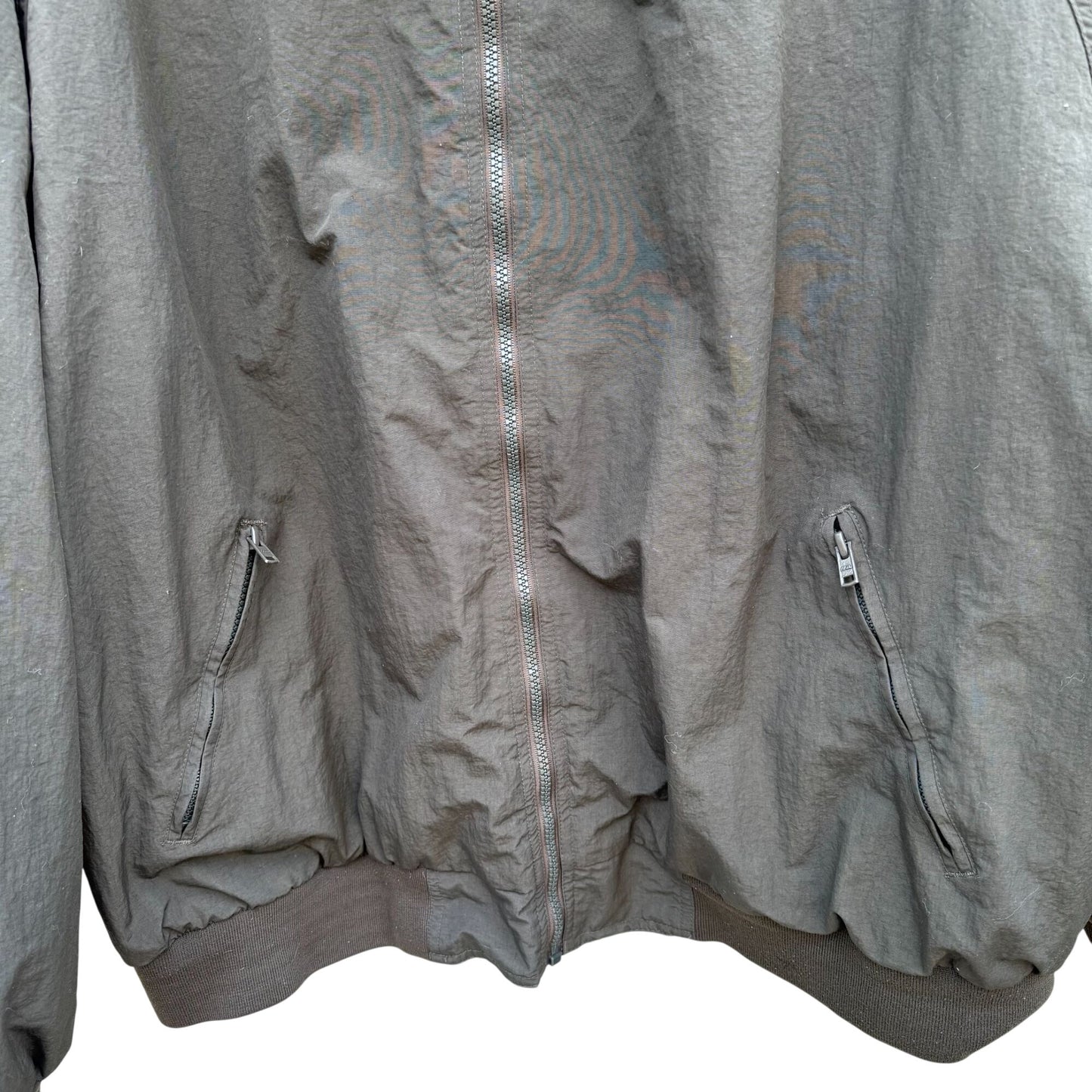 Cherokee Vintage Mens Fleece Lined Olive Green XL Bomber Jacket Workwear Rugged