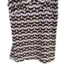 Switch Attention Mod Y2K Brown Geometric Crescent V-Neck Top O-Ring Minimalist Layering 3 image