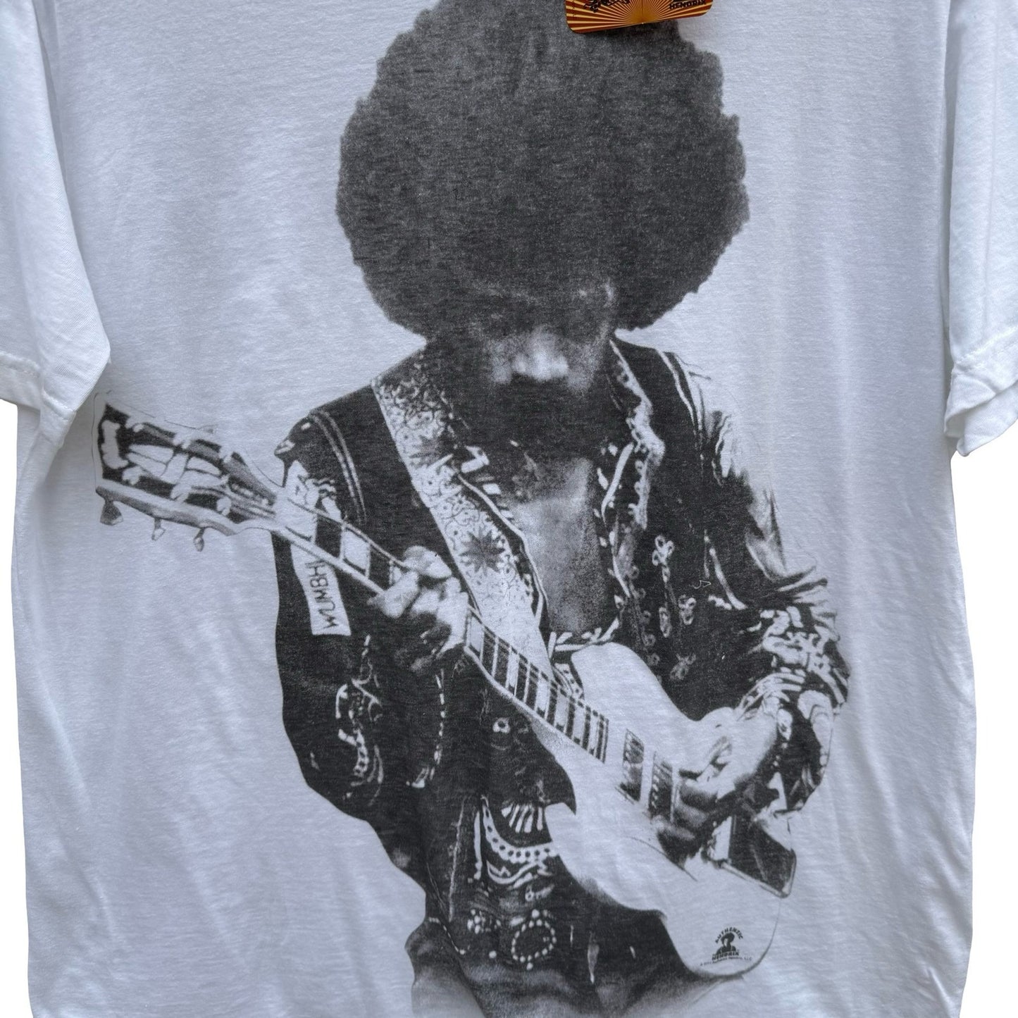 Jimi Hendrix Graphic Shirt White Womens Large JAM Collective Rock Music Tee NEW