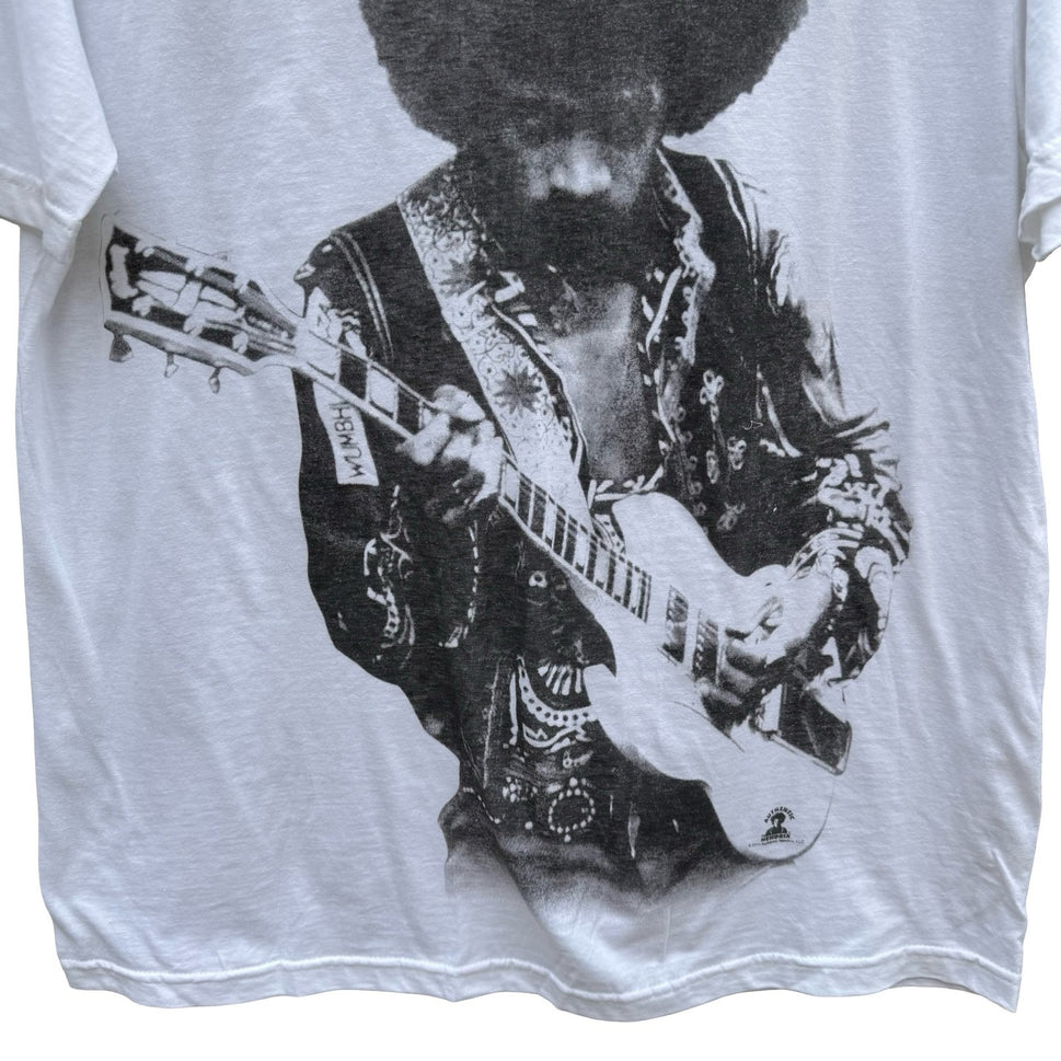 Jimi Hendrix Graphic Shirt White Womens Large JAM Collective Rock Music Tee NEW