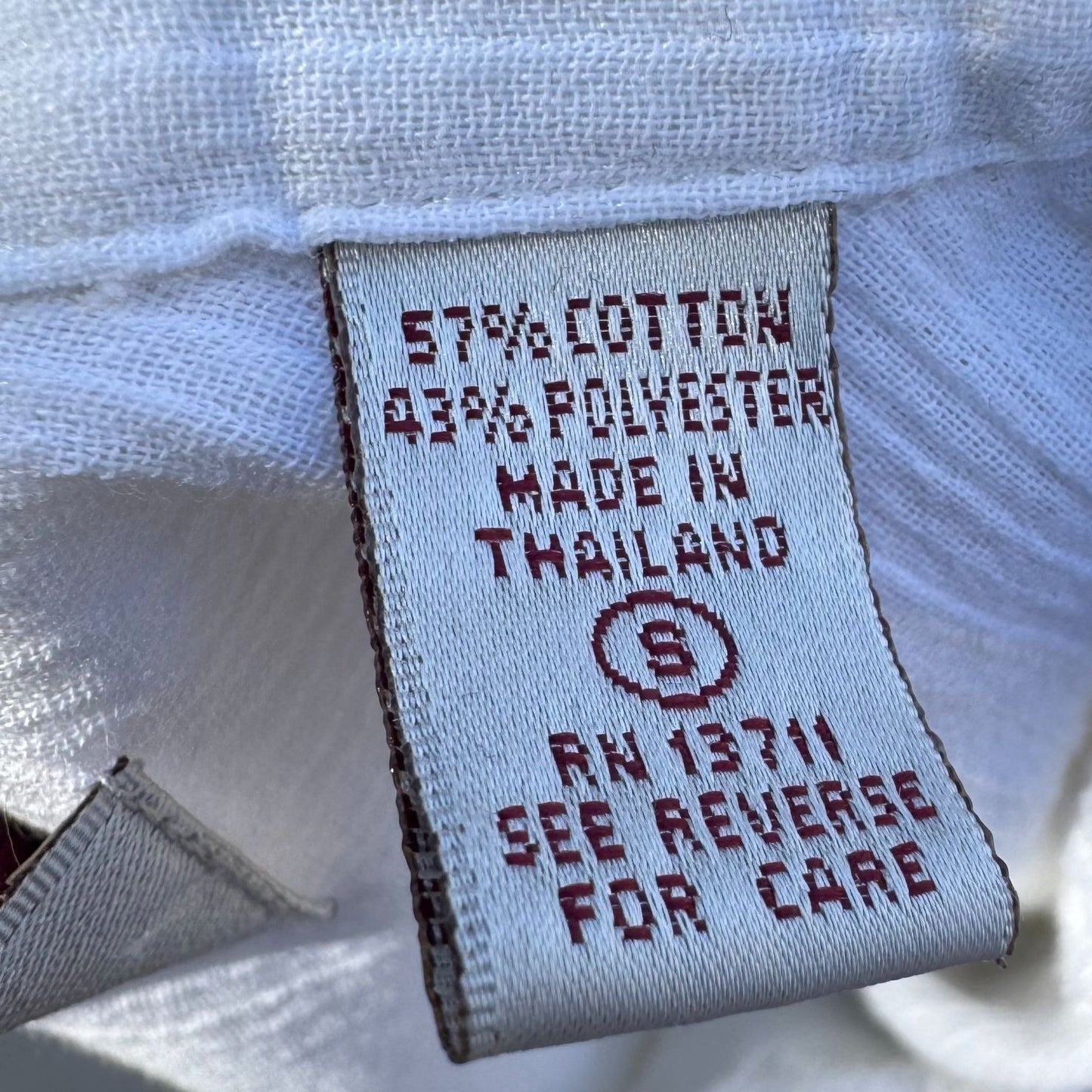 Karen Scott Vintage 80s Womens Button-Up White Woven Long Roll Tab Sleeve Top S