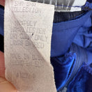 Switch Shasha Collection Vintage Blue Velvet Womens Back Zip Flat Front Wide Leg Pant L 3 image