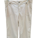 Switch Banana Republic Womens Cream Utility Straight Leg Pants Size 14 Off-White Cotton 3 image