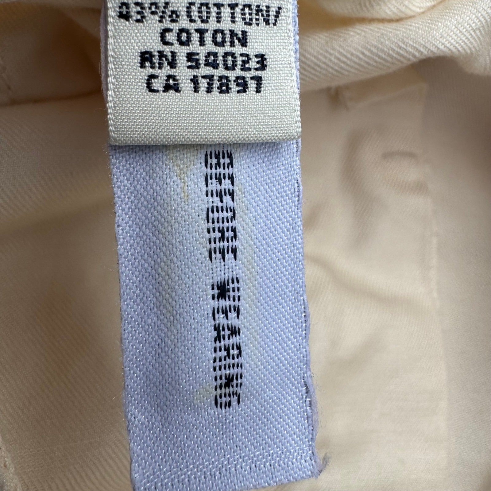 Banana Republic Womens Cream Utility Straight Leg Pants Size 14 Off-White Cotton