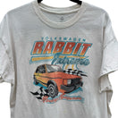 Switch Volkswagen Rabbit Extreme Racing Graphic Tee XL Cream Cropped Boxy VW Car Shirt 3 image