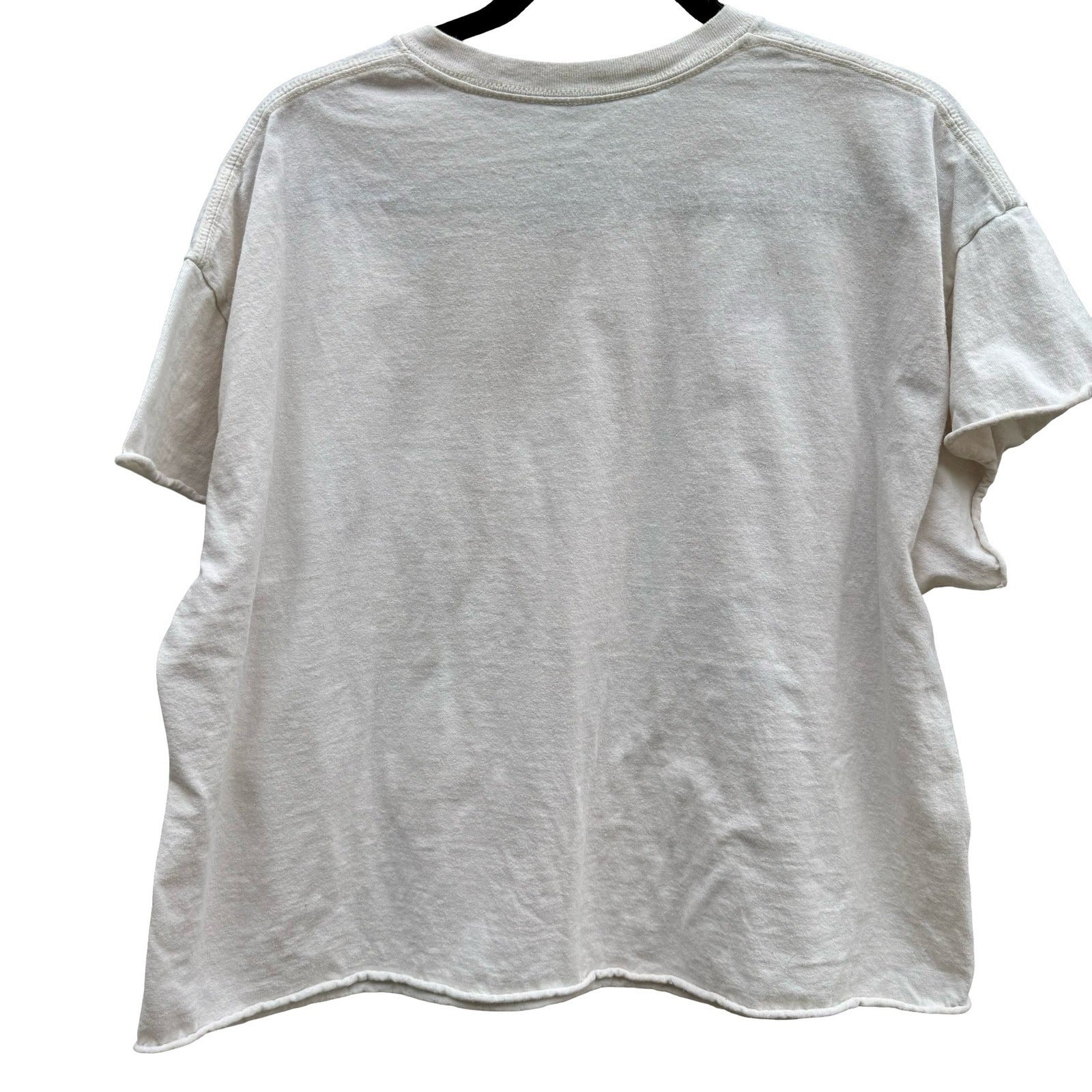 Volkswagen Rabbit Extreme Racing Graphic Tee XL Cream Cropped Boxy VW Car Shirt