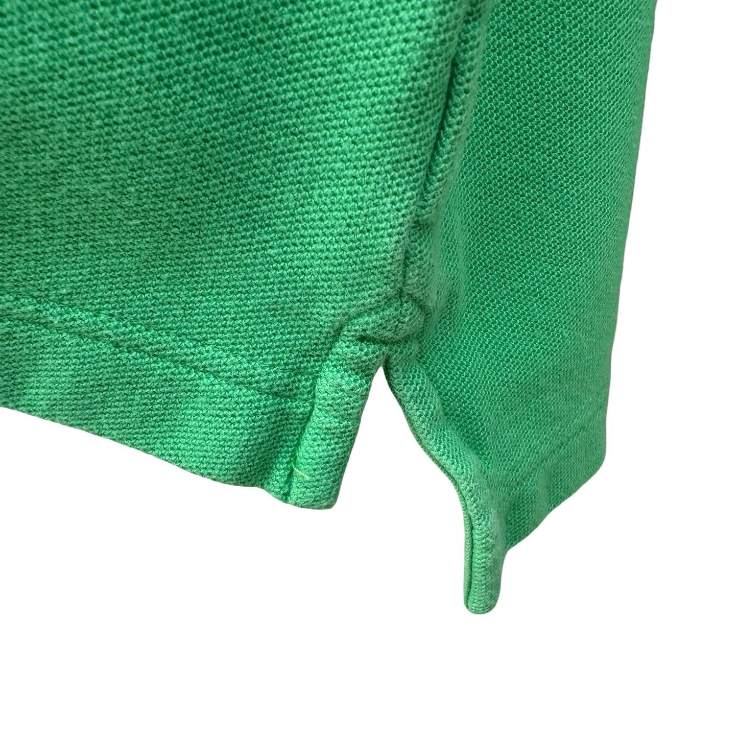 Chaps Mens Medium Green Short Sleeve Pique Cotton Polo Shirt Embroidered Logo